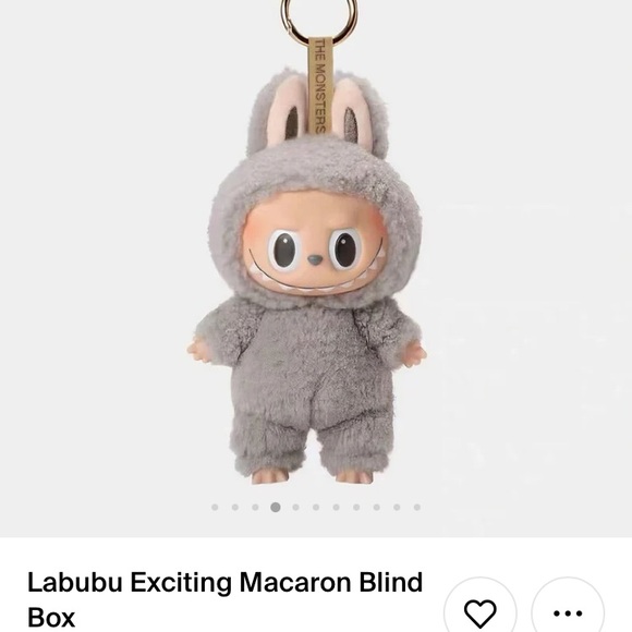 Cuddly Gray Labubu Monster Plush Toy - Picture 1 of 4